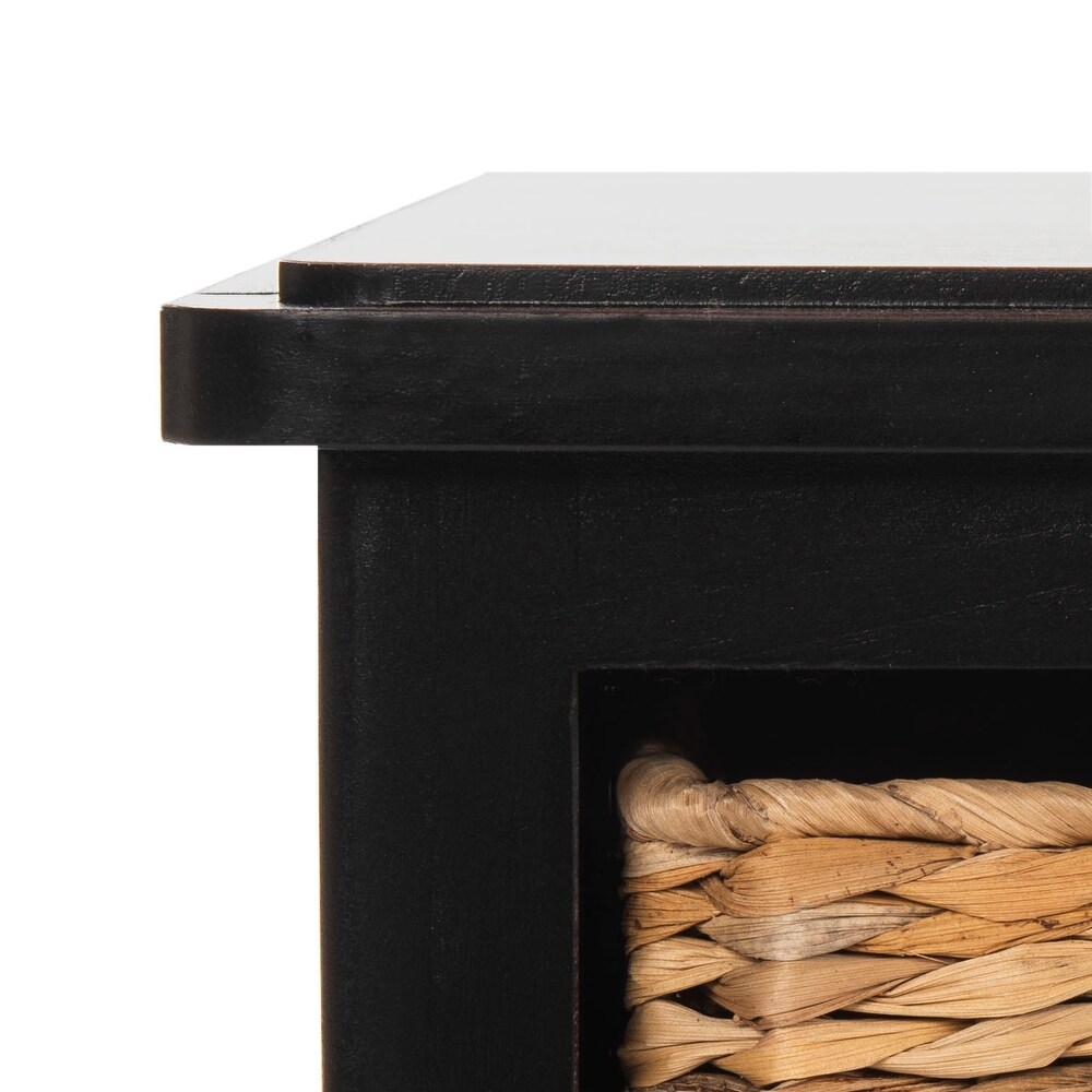 SAFAVIEH Rooney Distressed Black 4 Drawer Storage 20\