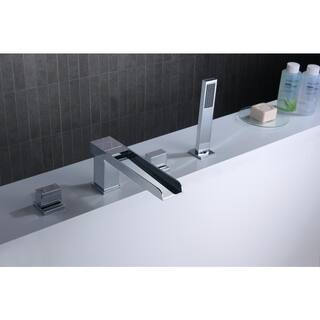 ANZZI Glymur 2-Handle Deck-Mount Roman Tub Faucet in Polished Chrome FR-AZ039CH