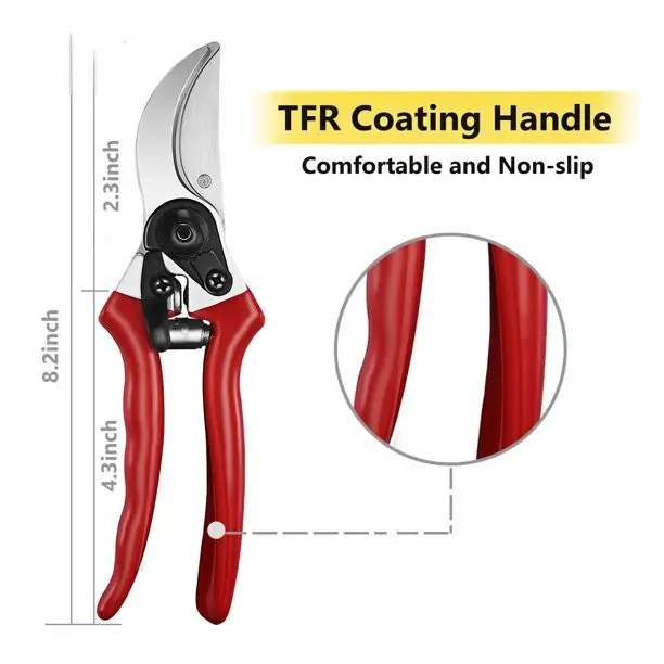 8 IN Professional Sharp Bypass Pruning Shears Tree Trimmers Secateurs Hand Pruner Bonsai Cutters Loppers Garden Shears Clippers