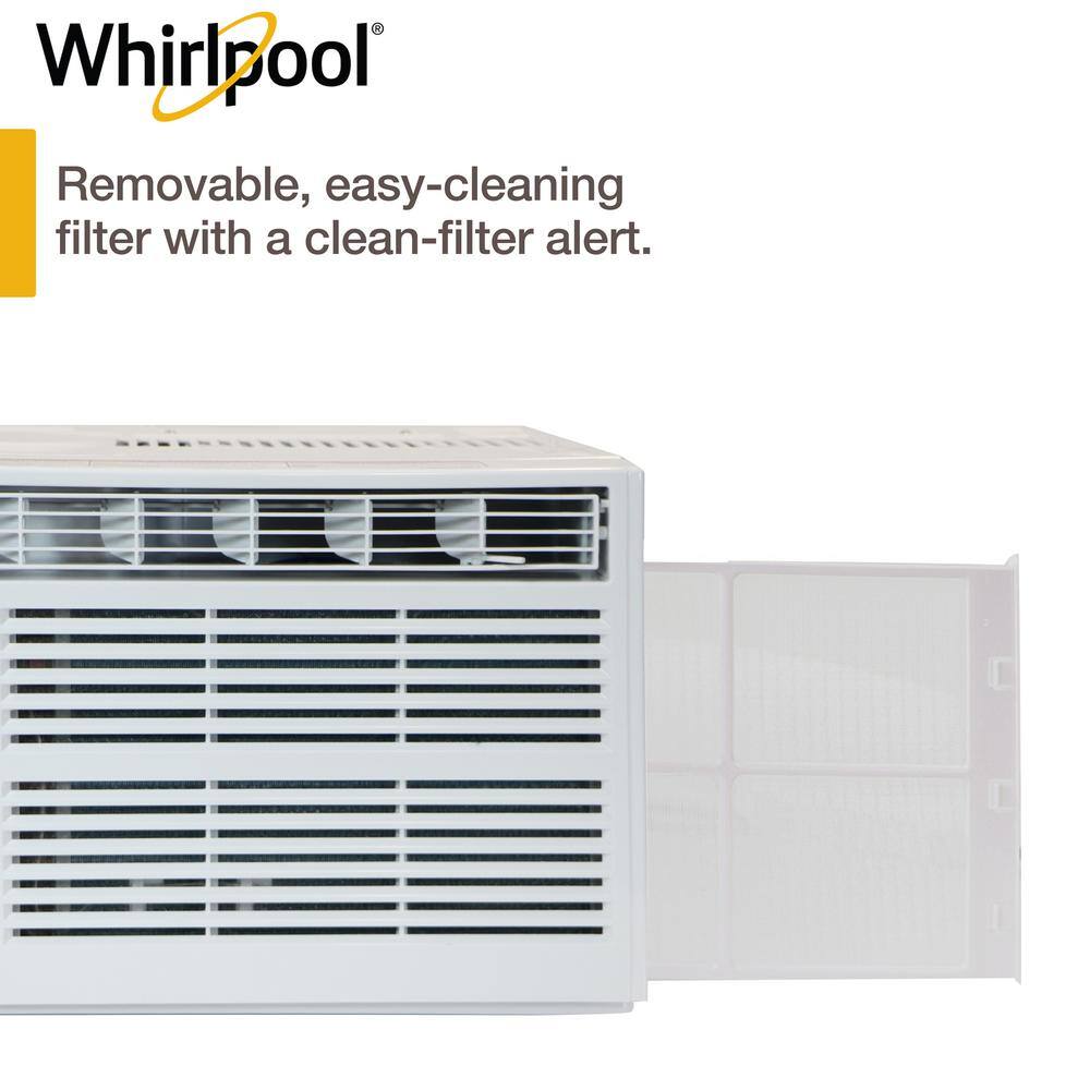 Whirlpool 5000 BTU 115V Window-Mounted Air Conditioner w Mechanical Controls up to 150 sq. ft. Dehumidifier Washable Filter WHAW050DW