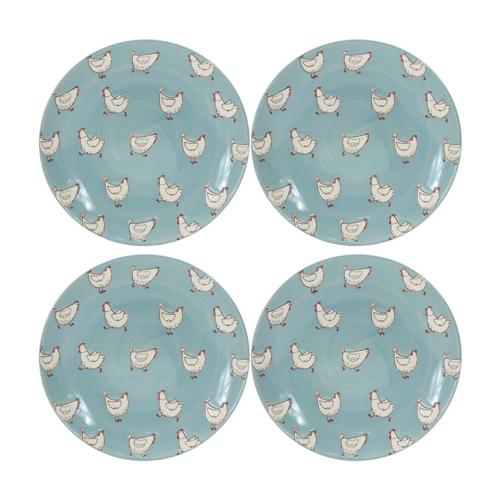 Stoneware Chicken Plate (Set of 4)   8' x 10'