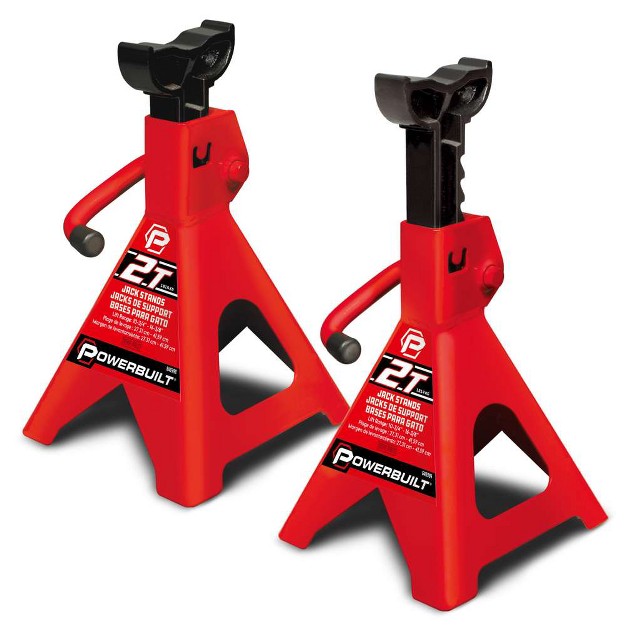 Powerbuilt 2 Piece 2 ton 4 000 Pounds Jack Stands