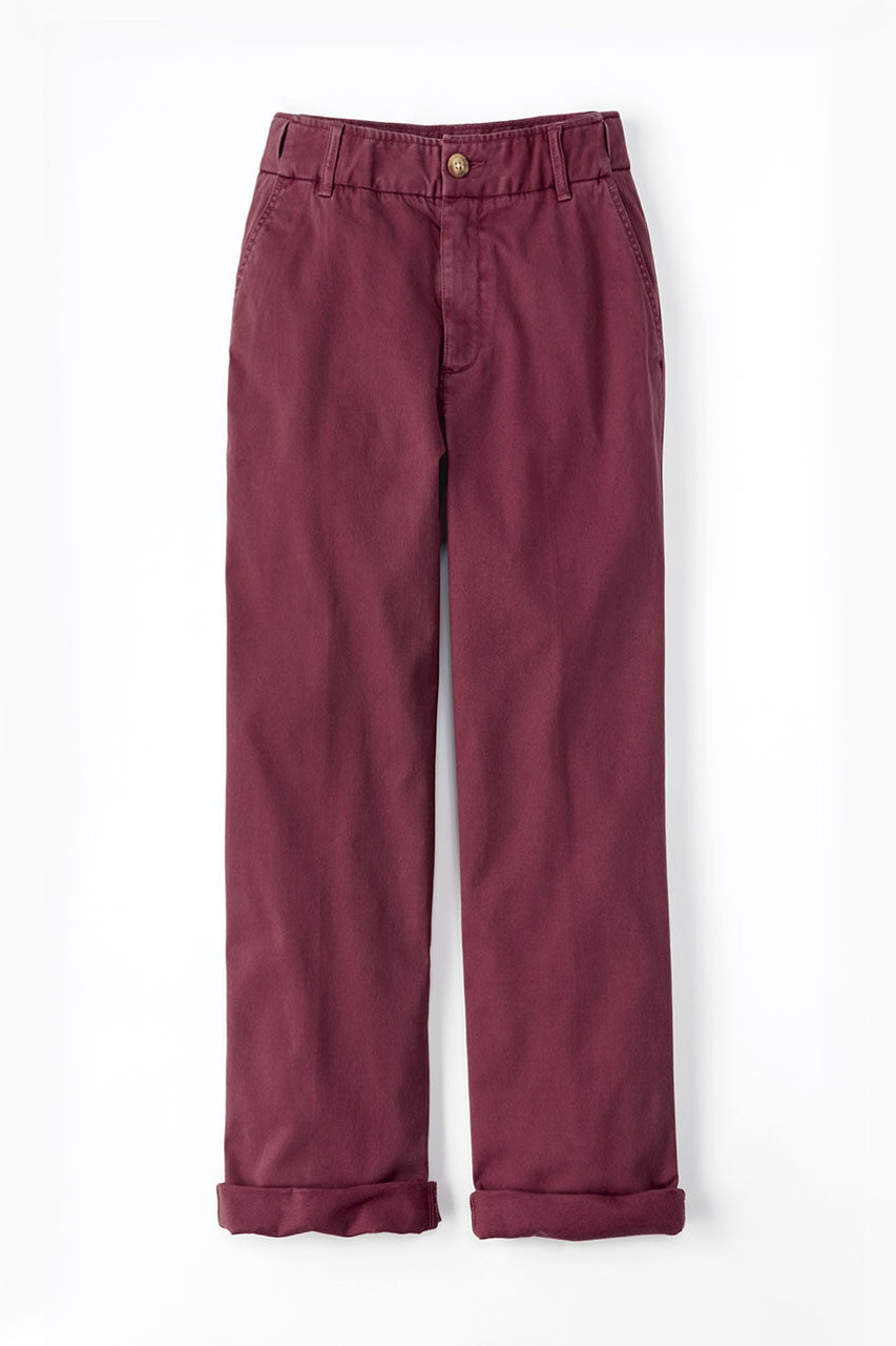 Hidden Stretch-Waist Chino Crops