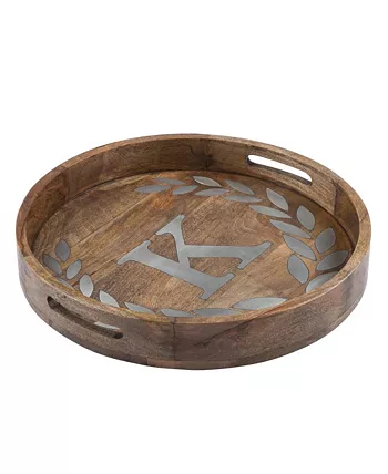 The GG Collection Heritage Collection Monogram Mango Wood Round Tray