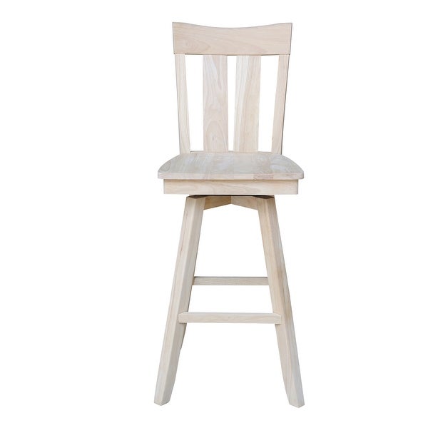 Ava Solid Wood Swivel Stool