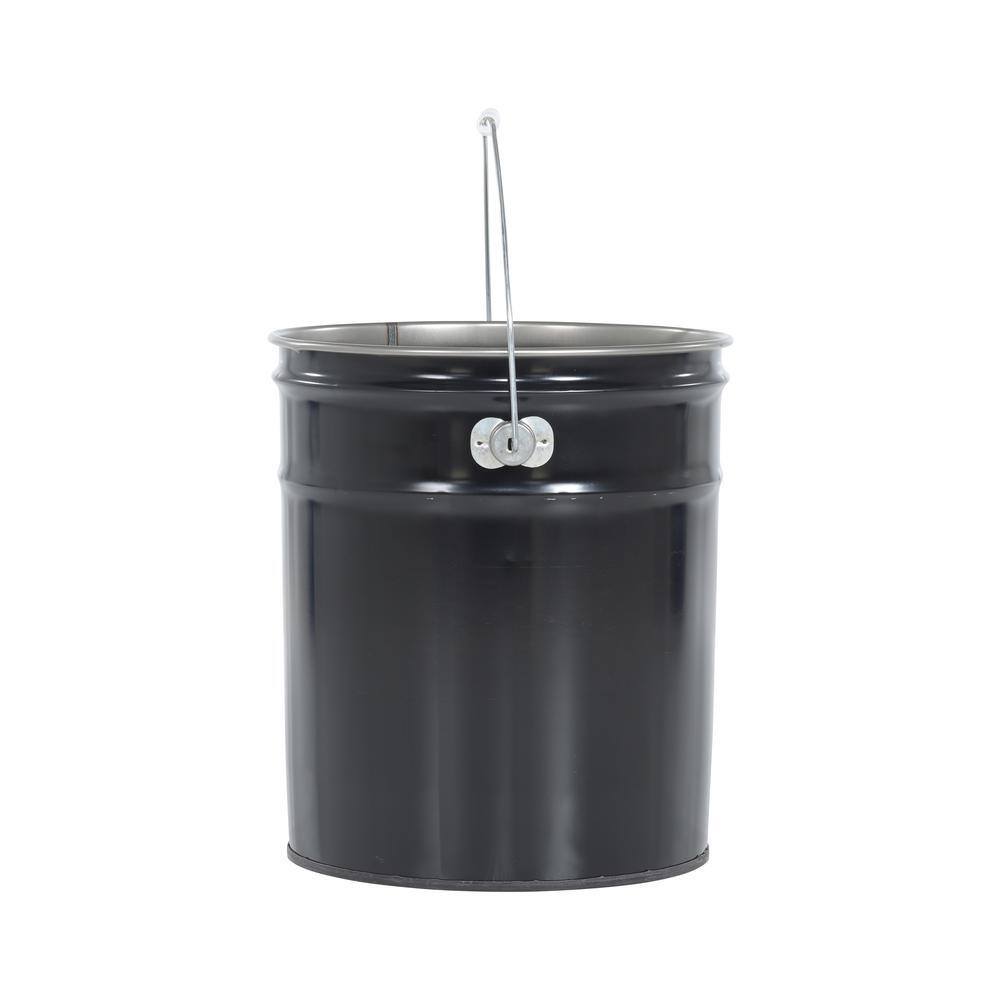 Vestil 5 Gal. Black Steel UN Rated Pail PAIL-STL-RI-UN