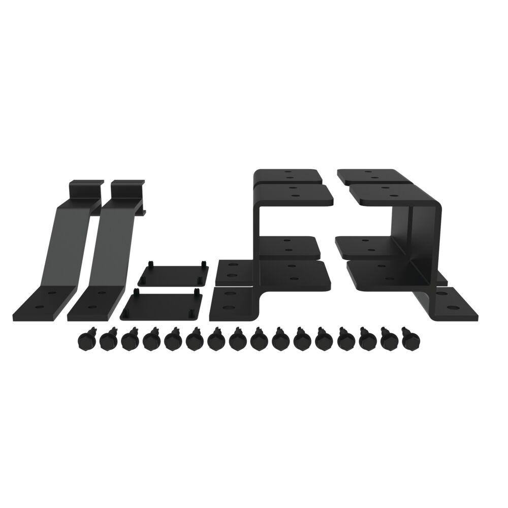 Barrette Outdoor Living VersaRail Matte Black Aluminum Fascia Mount Juliette Bracket Kit 73045497