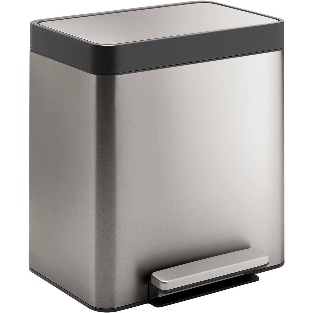 KOHLER 8 Gal. Pantry Stainless Steel Trash Can with Stainless Steel K-20942-ST