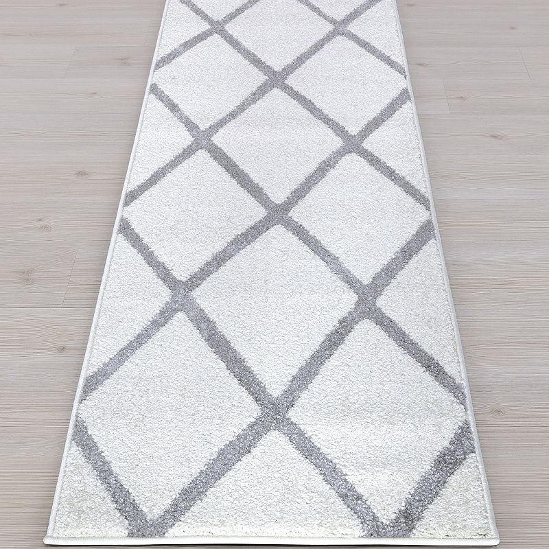 Concord Global Charlotte Collection Diamond Decorative Area Rug