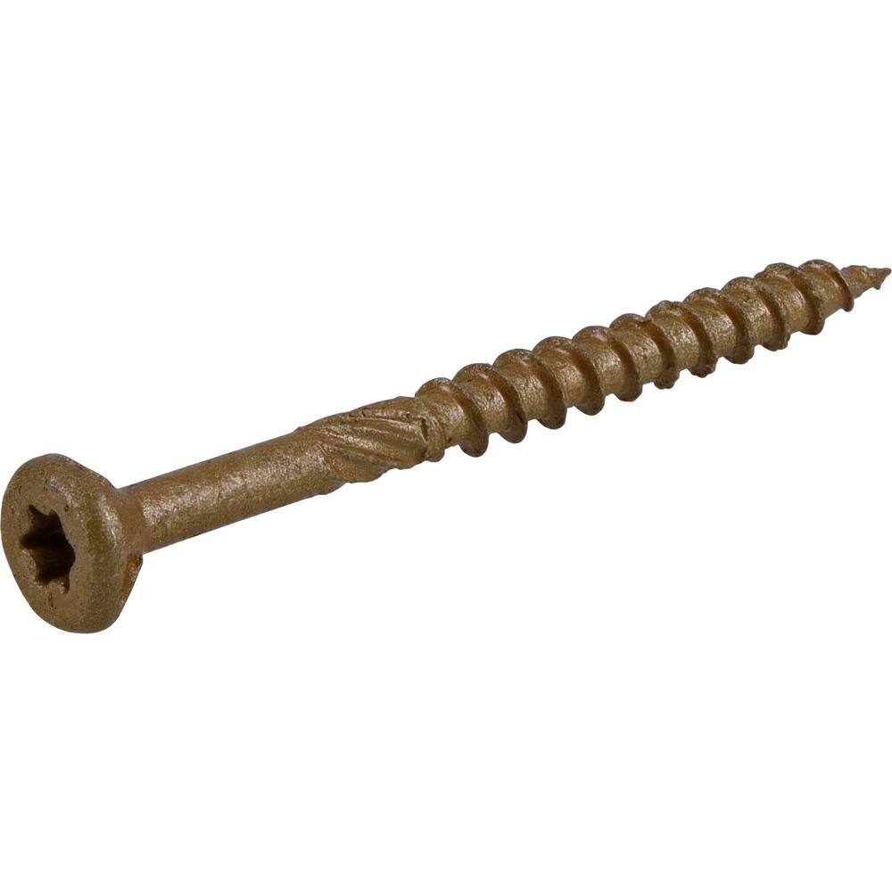 Everbilt #10 x 2-12 in. Star Drive Flat Head Exterior Wood Screws 1 lb.-Box (83-Piece) 117339