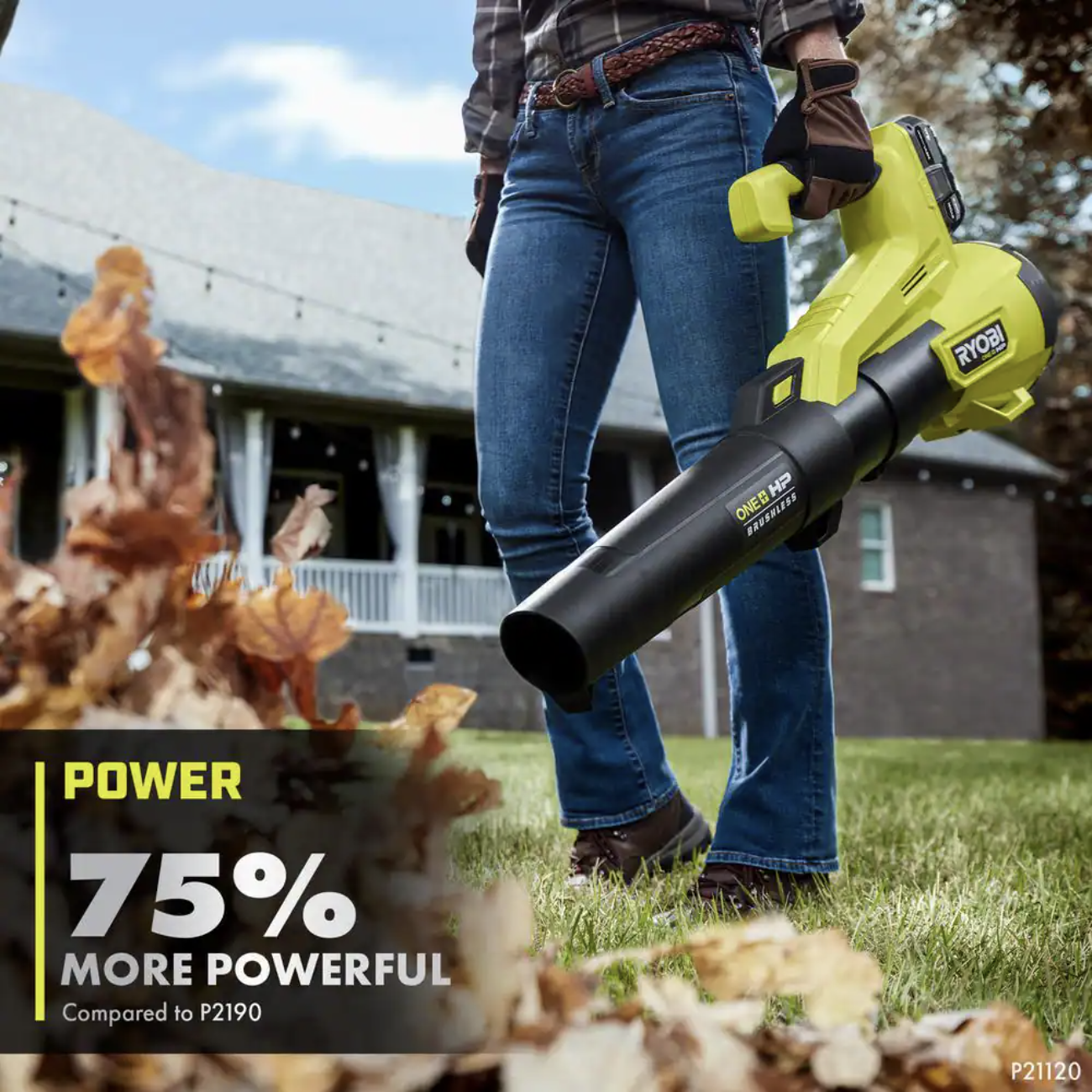 Ryobi ONE+ HP 18V Brushless 110 MPH 350 CFM Cordless Variable-Speed Jet Fan Leaf Blower (Tool Only)