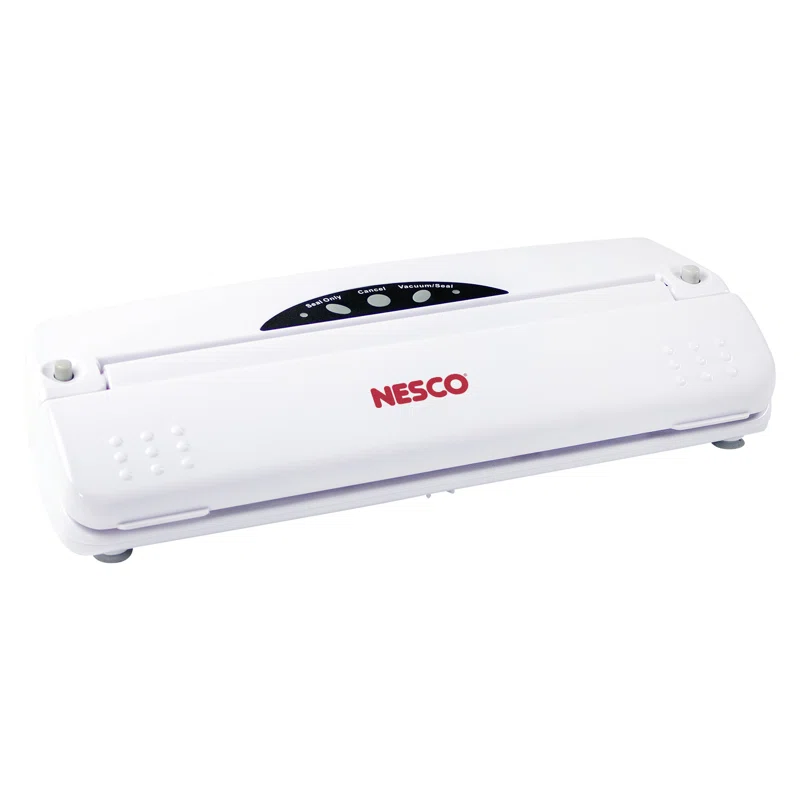 Nesco VS-01 One Touch Operation Food Vacuum Sealer with Vacuum Sealer Bags， White