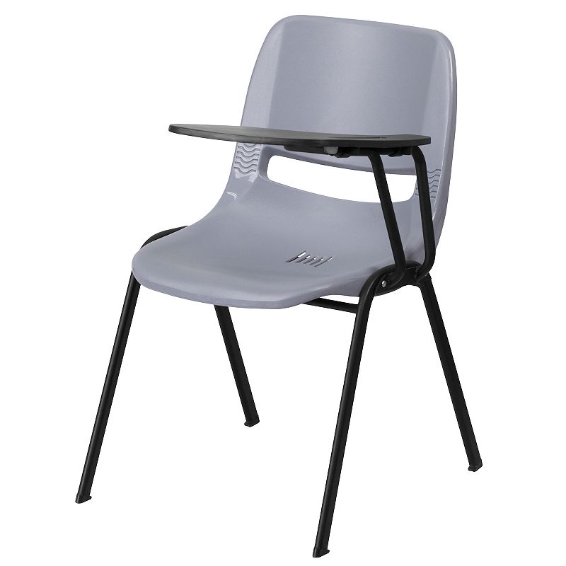 Emma and Oliver Ergonomic Shell Chair with Left Handed Flip-Up Tablet - Tablet Arm Desk