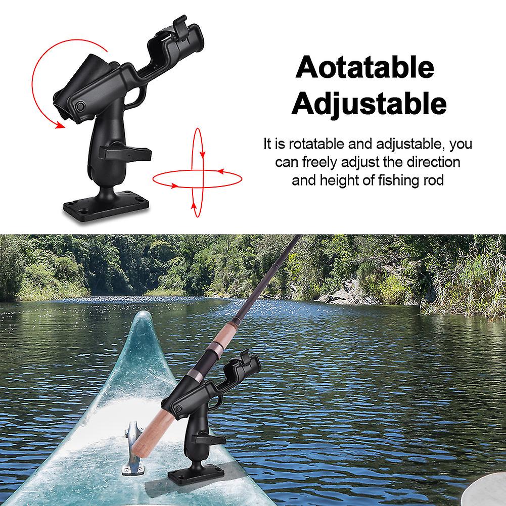 Adjustable Rotating Fishing Rod Rest Holder Bracket Stand For Kayak Canoe Boat