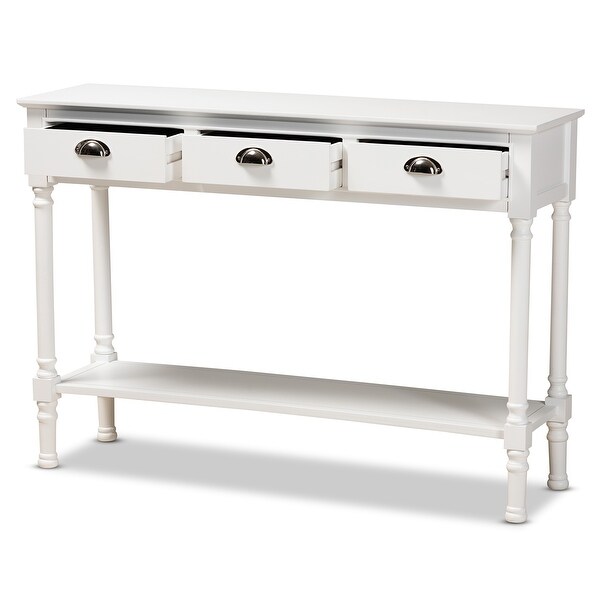 Garvey 3-Drawer Wood Entryway Console Table