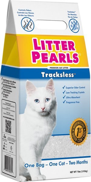 Litter Pearls Tracksless Unscented Non-Clumping Crystal Cat Litter