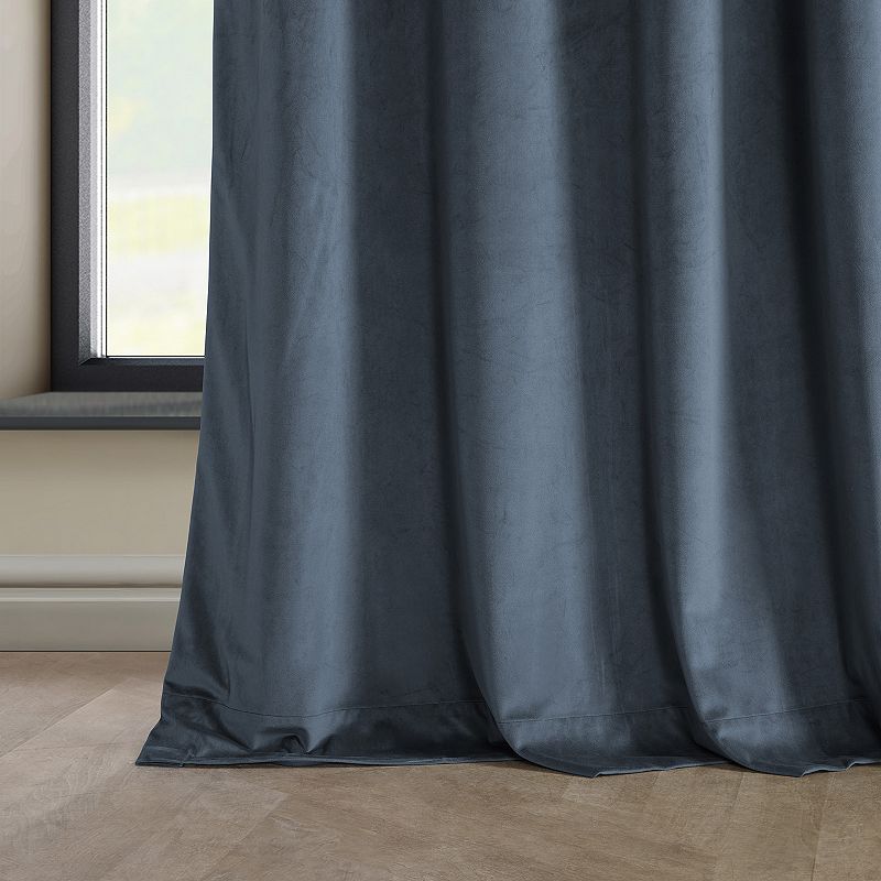 EFF Heritage Plush Velvet Grommet Window Curtain