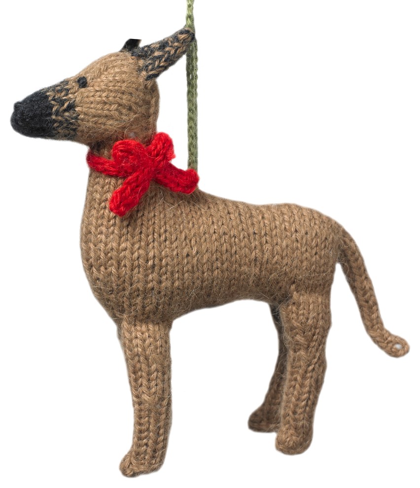 Hand Knit Great Dane Ornament   Contemporary   Christmas Ornaments   by Arcadia Home  Houzz