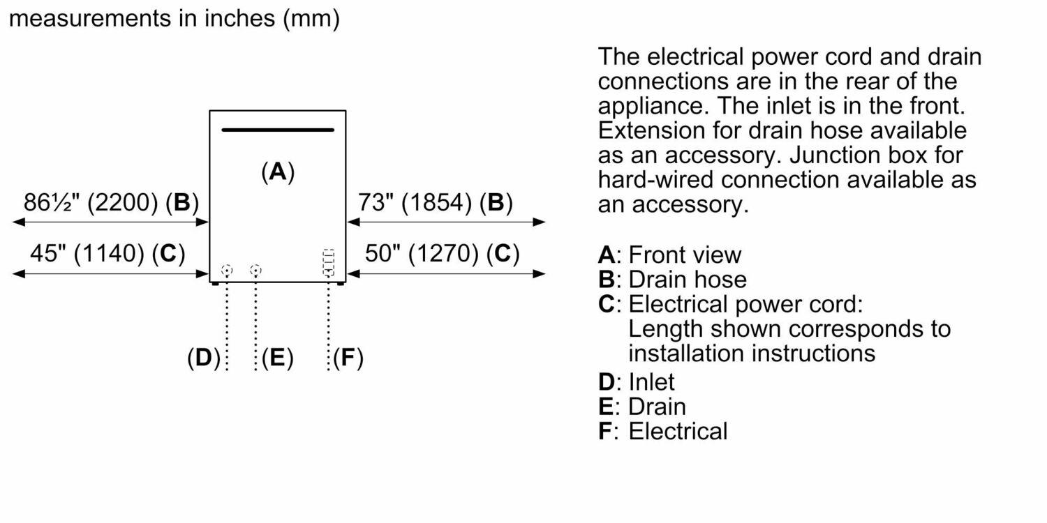 Bosch SHE3AEE5N 100 Series Dishwasher 24