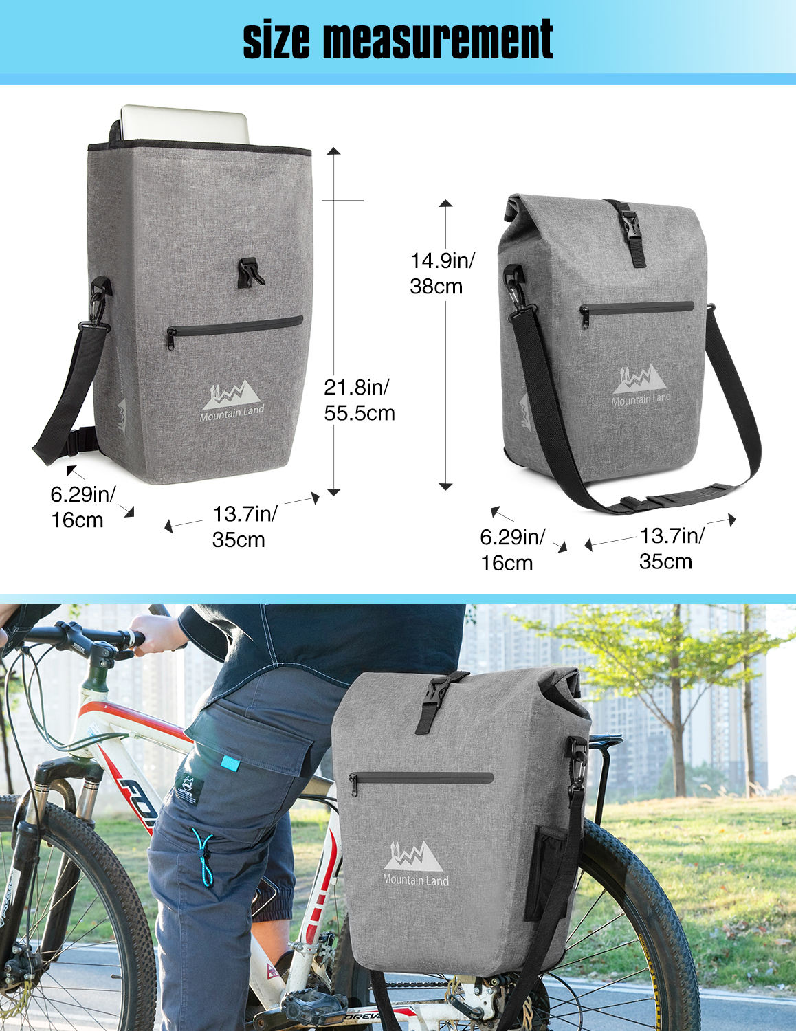 Eco Friendly Waterproof Mountain Bicycle Cycling Saddle Pannier Bike Bag Storage Pack Riding Bag With Anti Wear Baffle