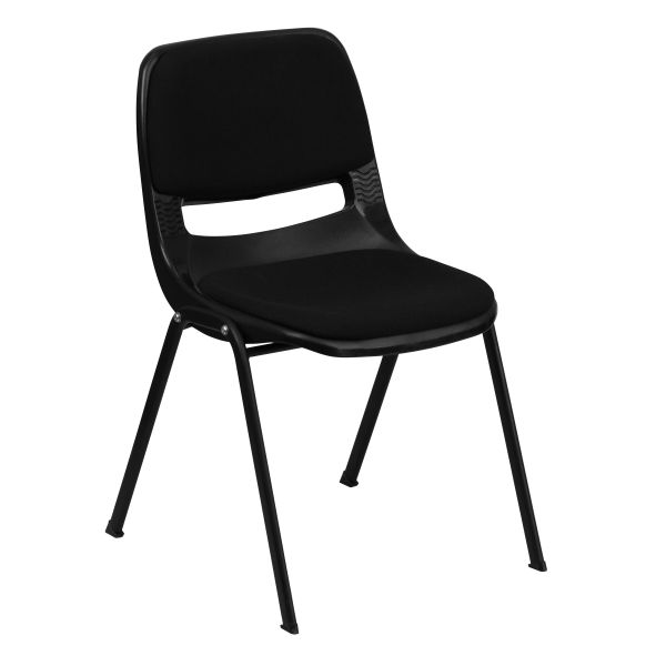 Flash Furniture HERCULES Series Ergonomic Plastic Stacking Chair with Padded Seat and Back