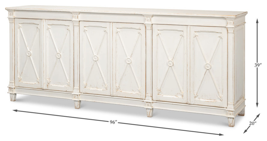 Marksman Sideboard Whitewash   Traditional   Console Tables   by Sideboards and Things  Houzz