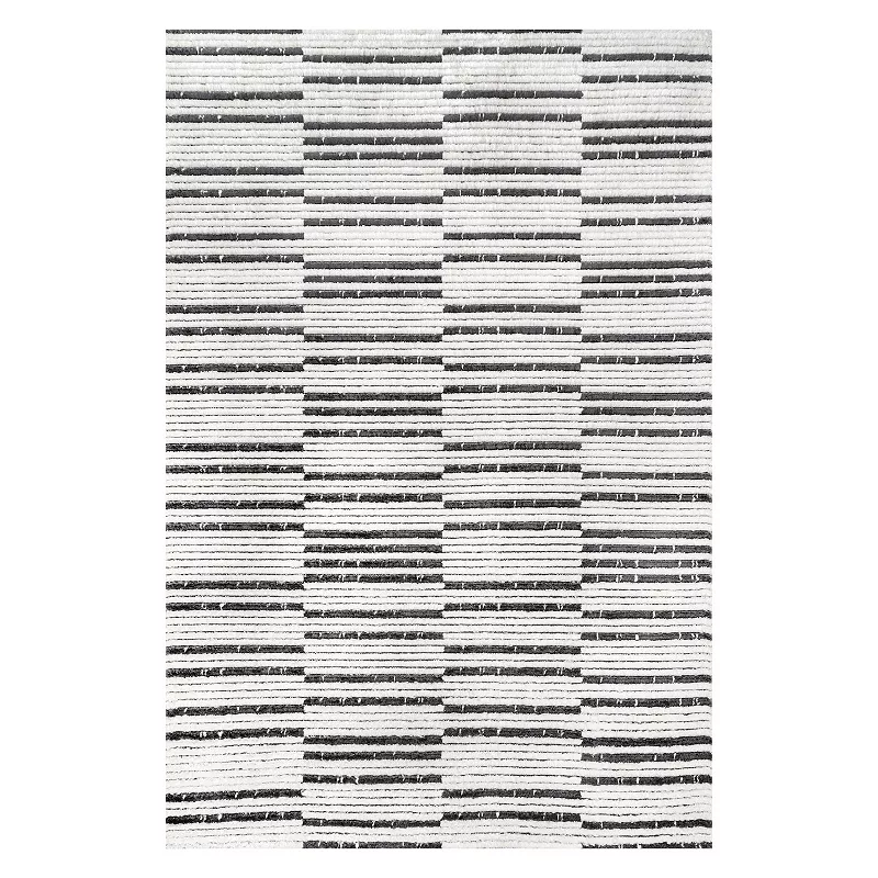 nuLoom Liz Textured Soft Shaggy Stripes Area Rug