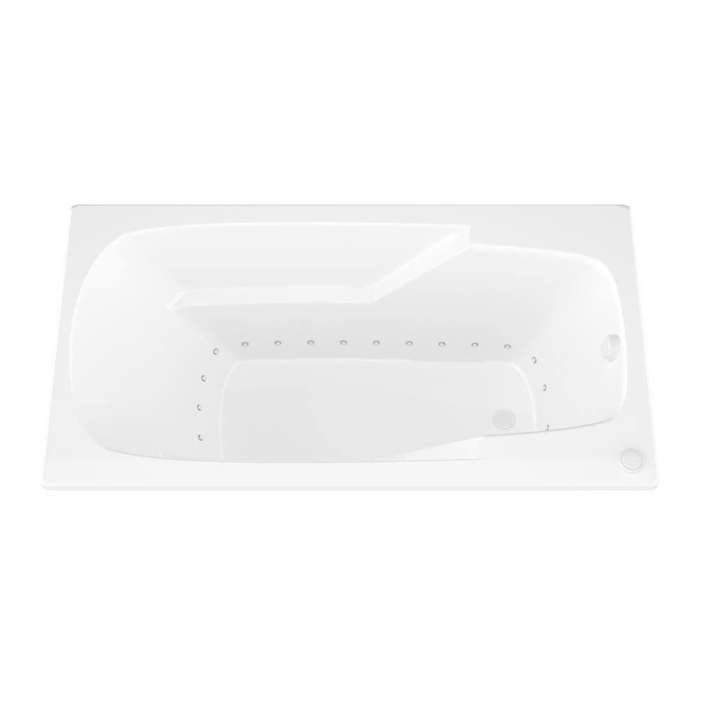 Universal Tubs Coral 59 in. Rectangular Drop-in Air Bath Tub in White HD3660EAR