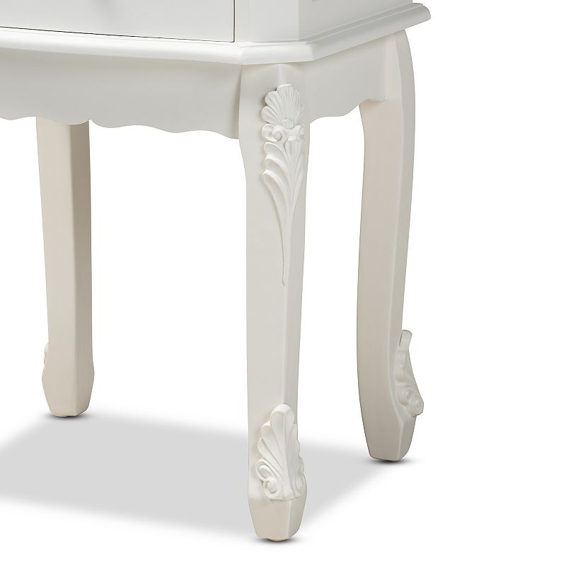 Baxton Studio Sophia White Nightstand