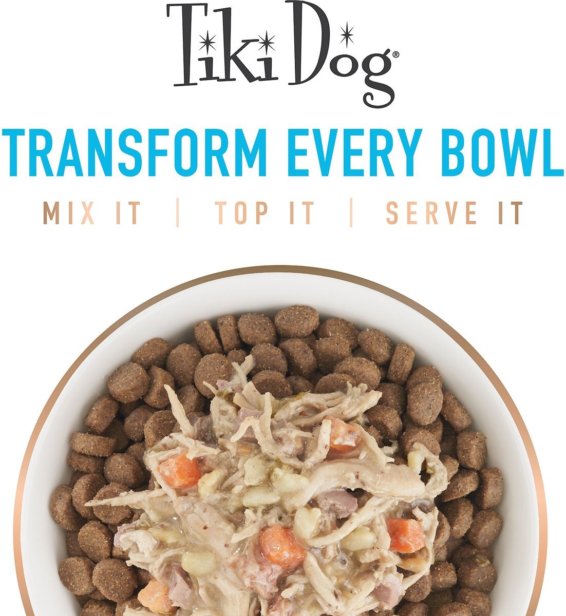 Tiki Dog Meaty Whole Foods Grain-Free Chicken and Beef Shredded Canned Dog Food， 12-oz， case of 8