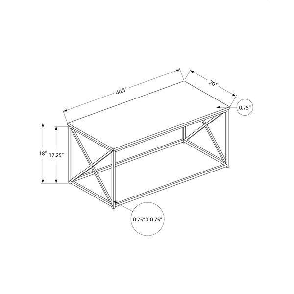 Grey and Black Coffee Table