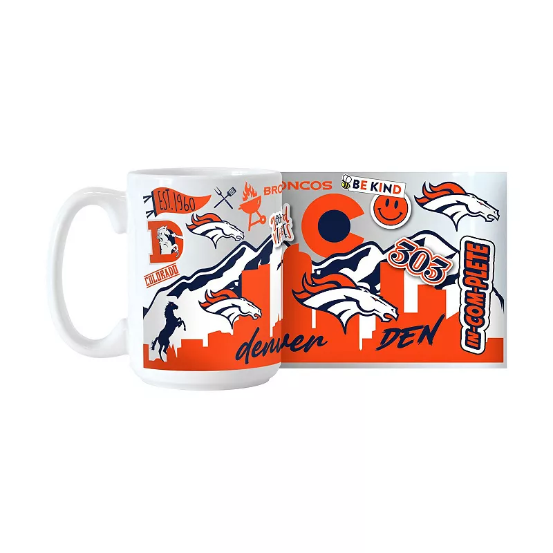 Denver Broncos 15oz. Native Ceramic Mug