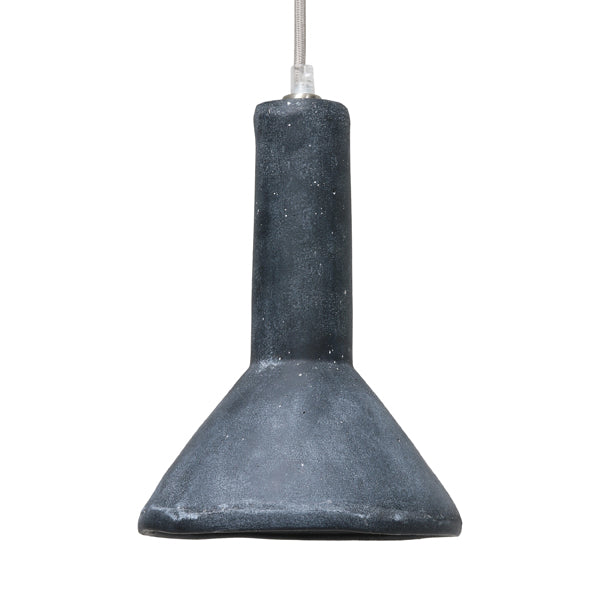 Single pendant light - black pottery