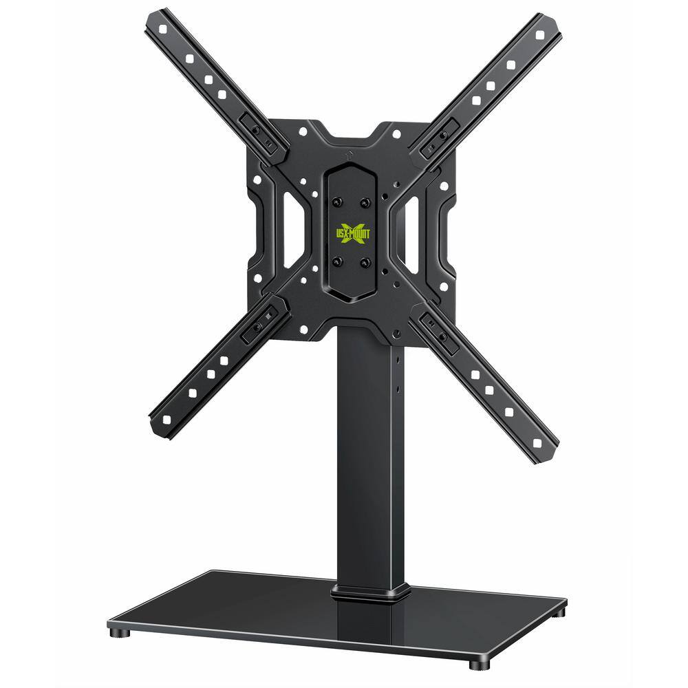 USX MOUNT TV Stand Base for 26 in. to 55 in. LCD LED Flat Screen TVs VESA 400 mm x 400 mm Height Adjustable Tabletop HAS306