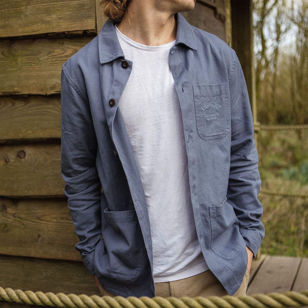 Forage Hemp Overshirt - Stone Blue