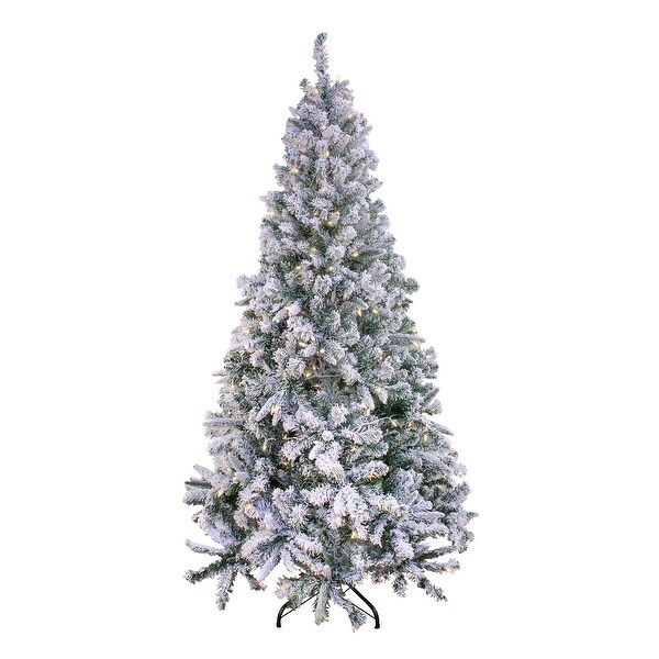 National Tree Company 6.5 ft. Snowy Mixed Pine Tree with Clear Lights