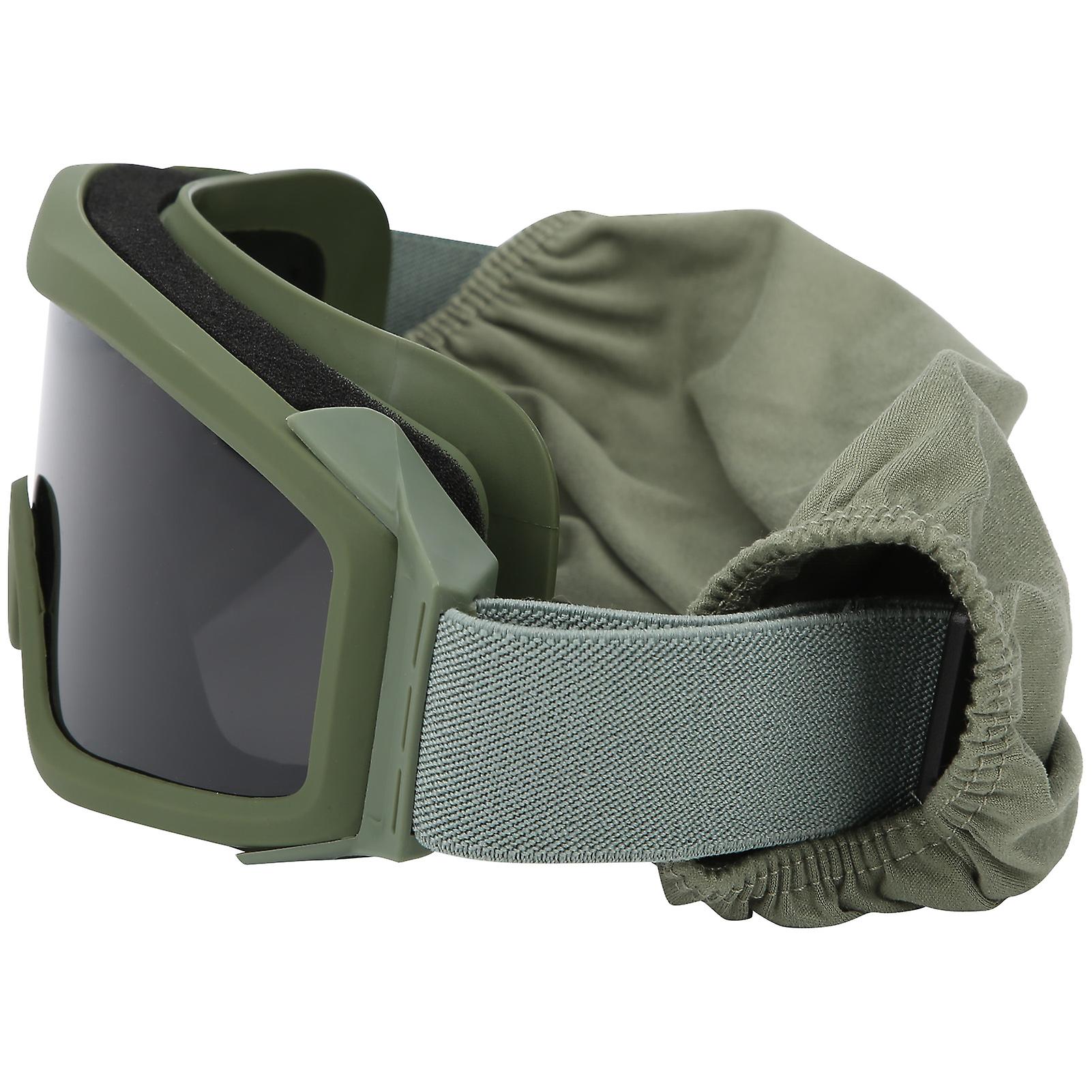 Tactics Dustproof Protective Glasses Impact Resistant Antiexplosion Military Goggles(verre Gris  Cadre Vert Arme )