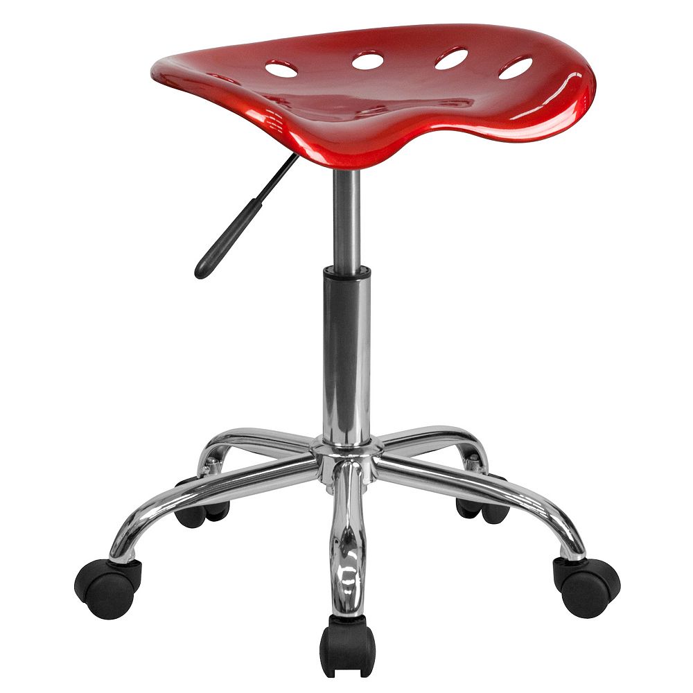 Flash Furniture Taylor Wine Red Tractor Seat Stool