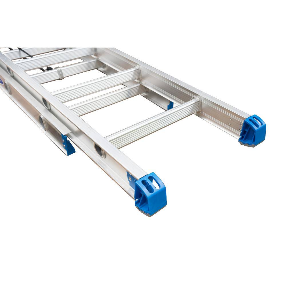 Werner 24 ft. Aluminum D-Rung Equalizer Extension Ladder with 250 lb. Load Capacity Type I Duty Rating D1824-2EQ