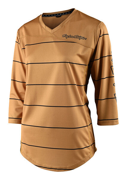 Troy Lee Designs Mischief 3/4 Sleeve MTB Jersey - Womens - Pinstripe - Honey