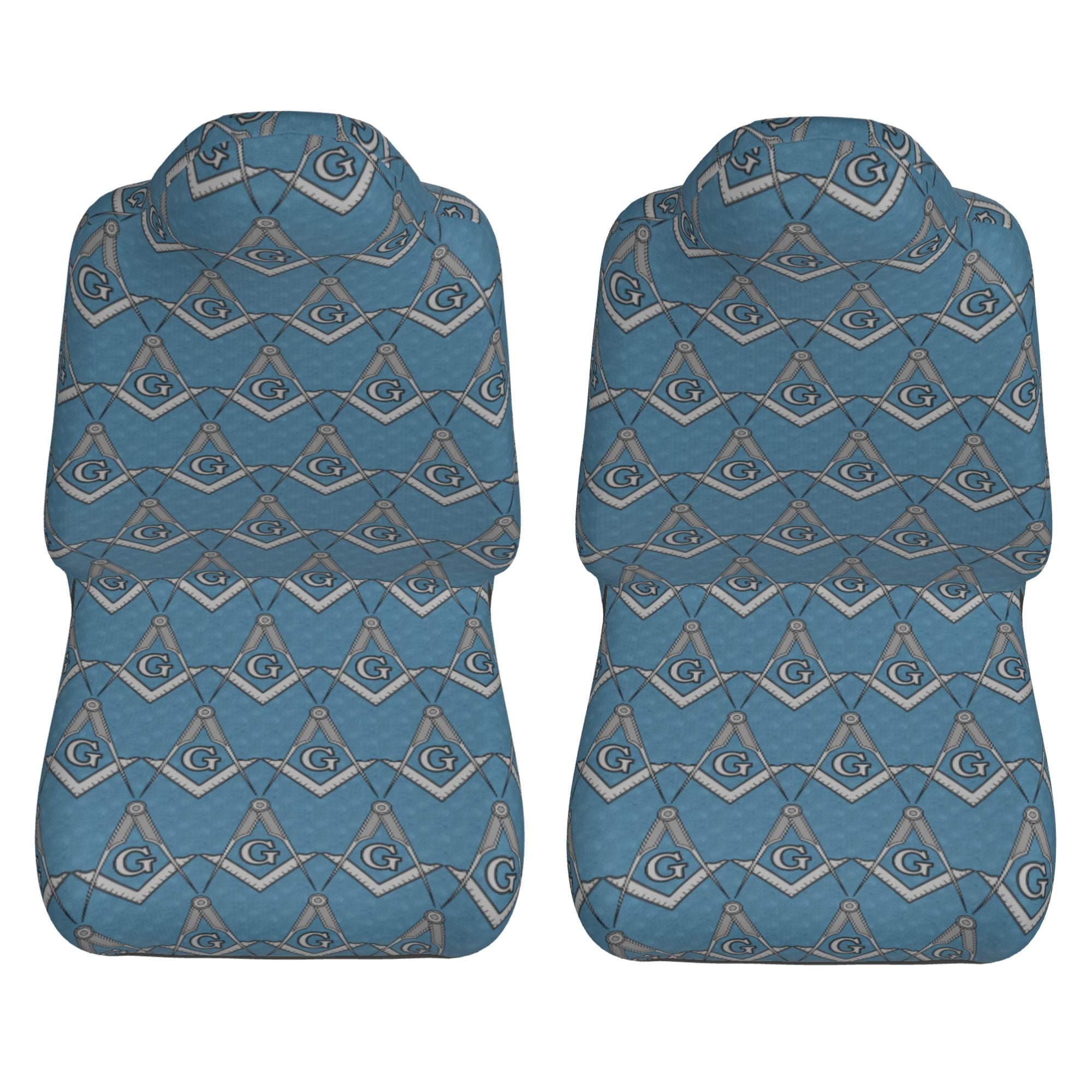 ZICANCN Car Seat Cover Blue Masonic Freemason Symbol Car Front Seat Covers Protectors ， Automotive Seat Covers for Cars Trucks Suv