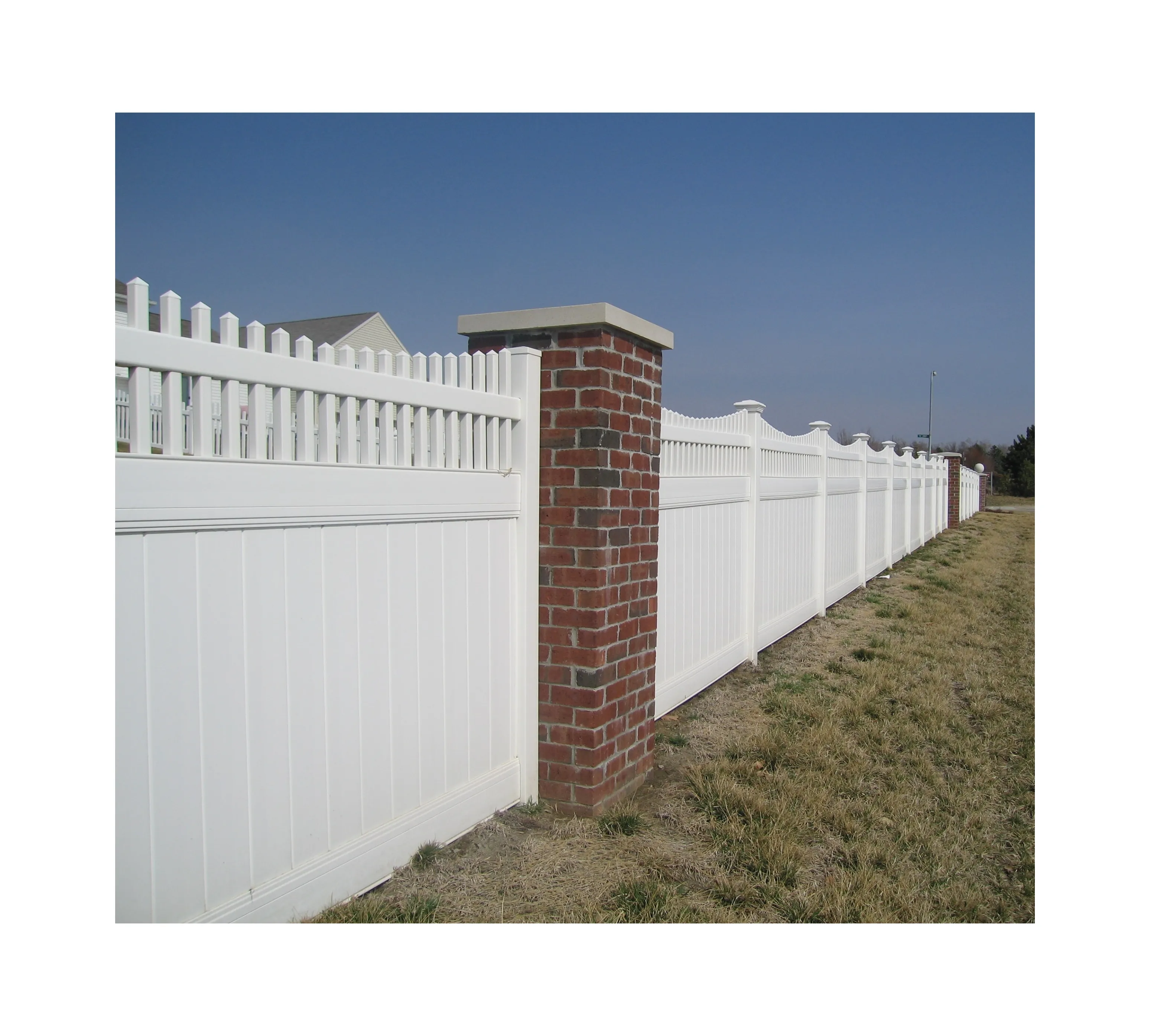 First classic pvc fence with pickets fencing trellis   gates