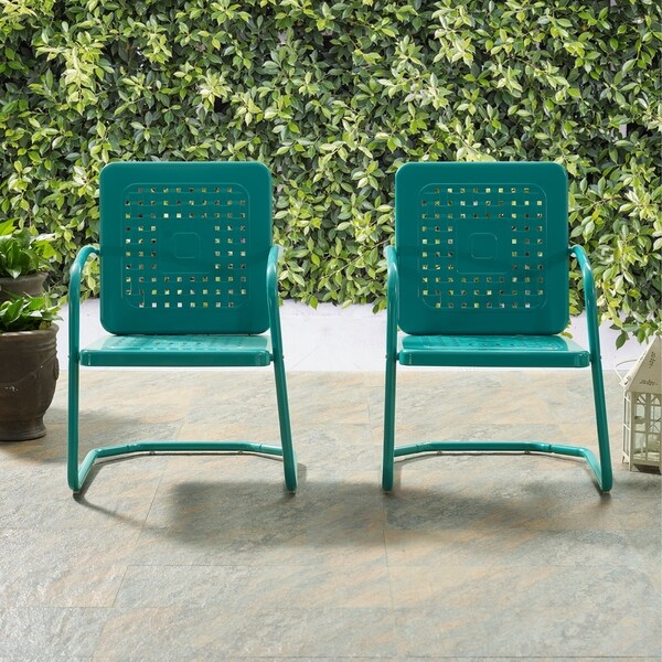 Crosley Bates Turquoise Chair (Set of 2)