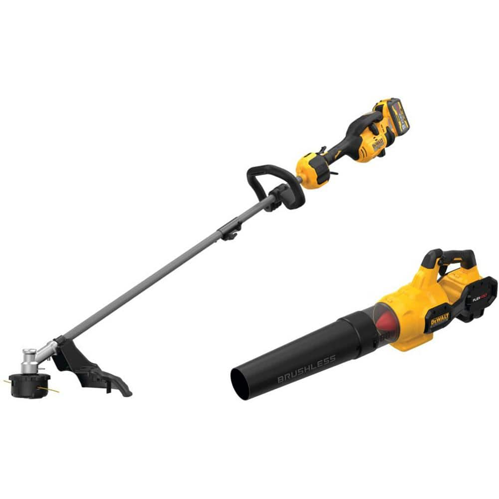 DEWALT 60V MAX 17 in. Cordless Battery Powered String Trimmer and Leaf Blower Combo Kit with (1) 9 Ah Battery & Charger DCKO266X1