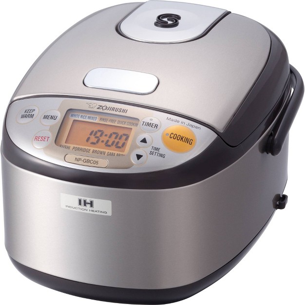 Zojirushi Induction Heating Rice Cooker amp Warmer 3 Cups uncooked Stainless Dark Brown Made In Japan