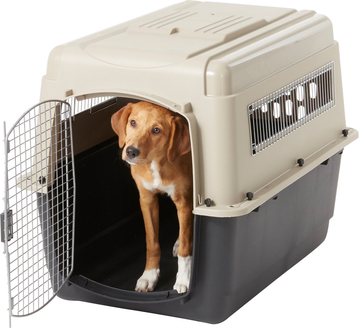 Petmate Ultra Vari Dog and Cat Kennel， Taupe/Black