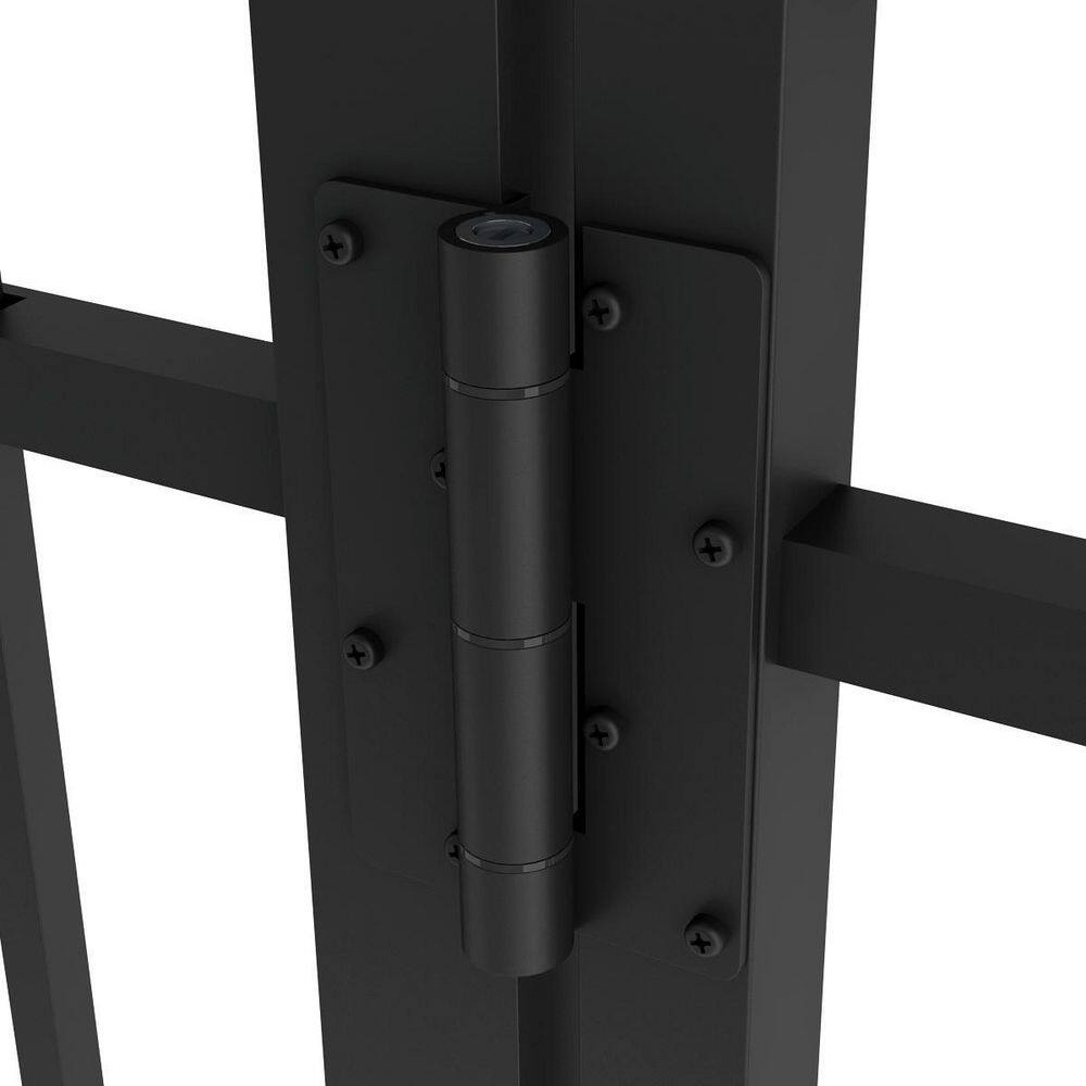 FORGERIGHT Osprey 5 ft. W x 5 ft. H Black Aluminum Fence Gate 882314