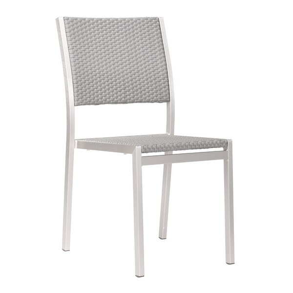 Elk Vista Armless Chair (Set of 2) Gray and Silver