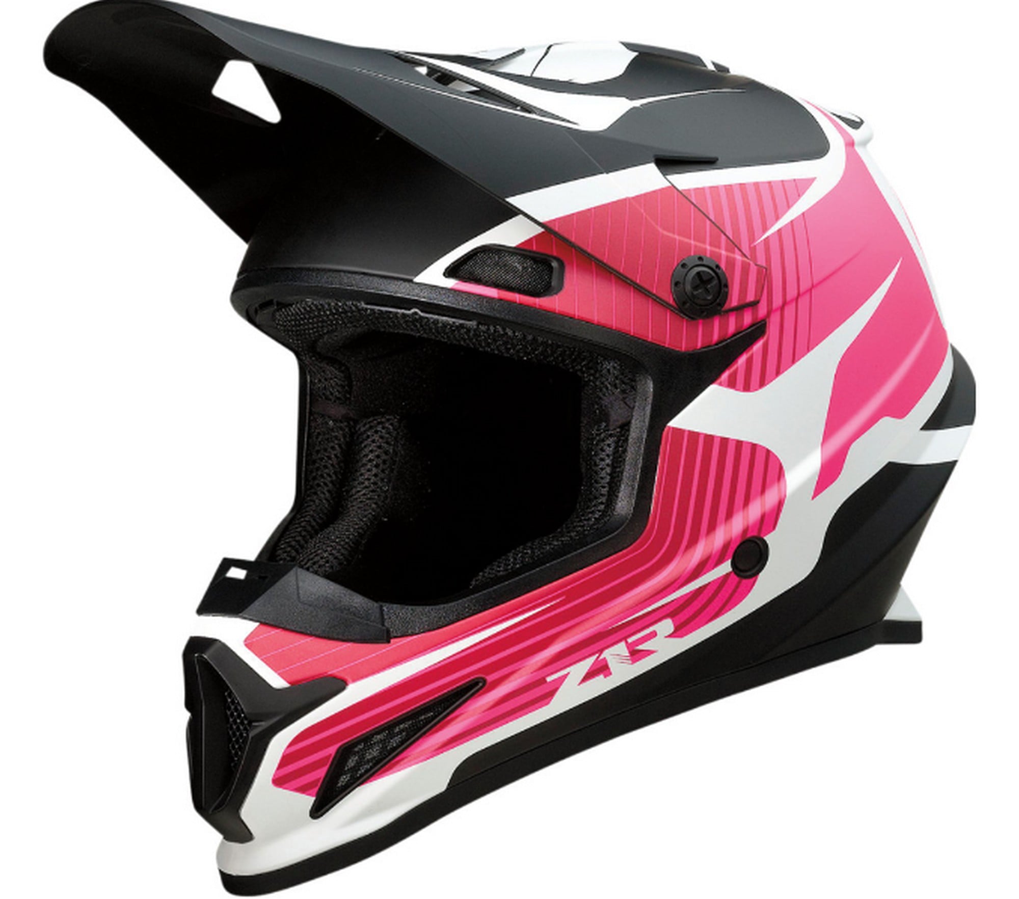 Z1R Rise Flame MX Offroad Helmet Pink LG