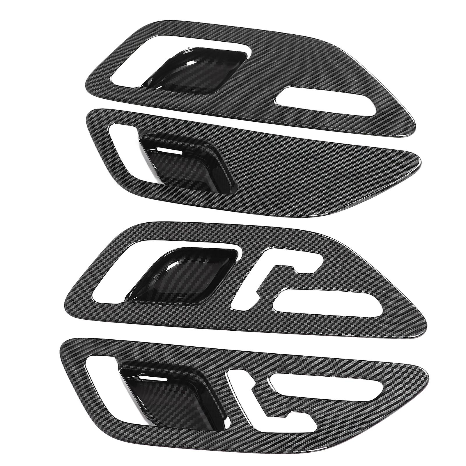 4pcs Inner Door Handle Frame Abs Heat Resistant Carbon Fiber Style Replacement For Mercedes Benz Cclass 2022